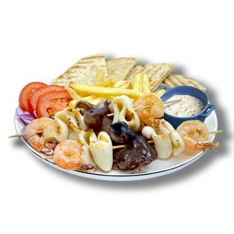 Мерида с морепродуктами в Милос